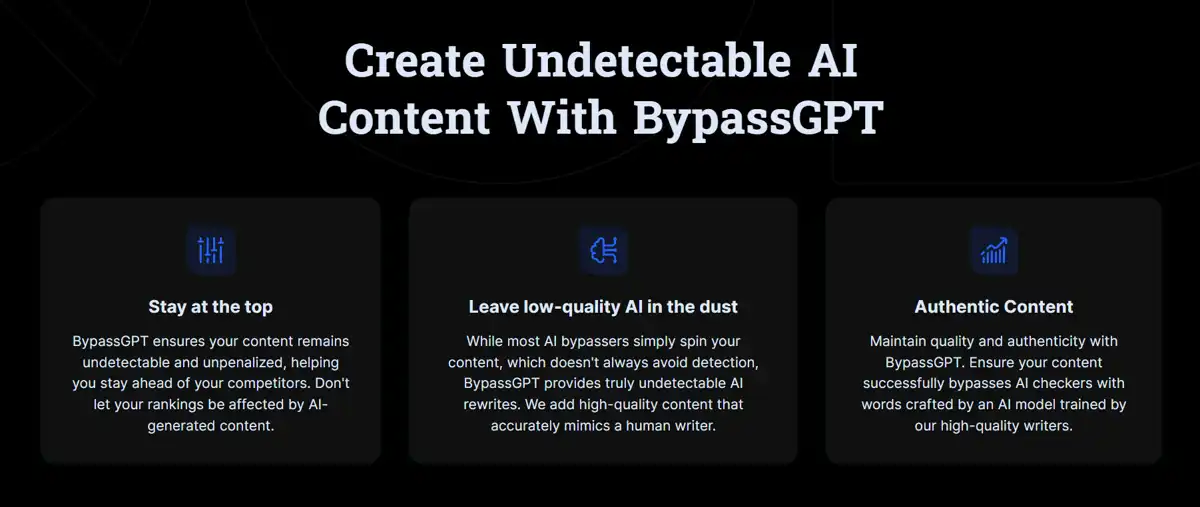 explicación de BypassGPT y sus funcionalidades