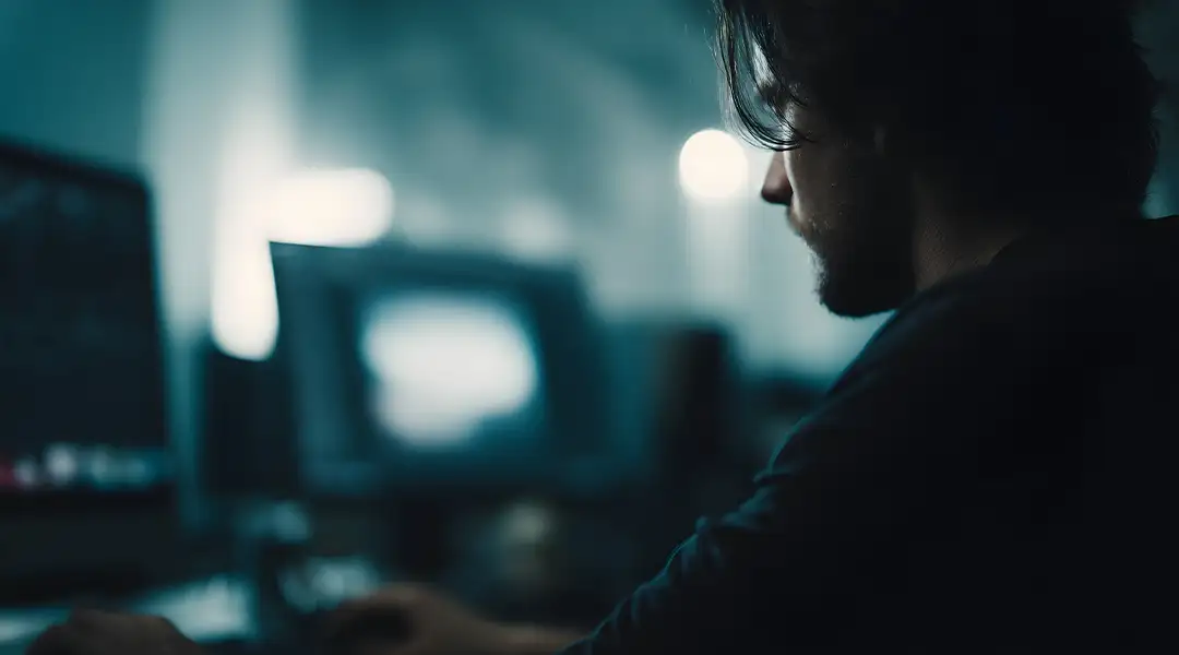 empleado de oficina usando un ecosistema digital